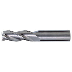 3/16″ × 3/16″ × 5/16″ × 2″ RHS / RHC Solid Carbide 3-Flute Square End High-Performance End Mill for Aluminum - Bright - Exact Tool & Supply