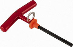 Proto - 1/4" Hex, Tethered T-Handle Cushion Grip, Hex Key - 6" OAL, Alloy Steel, Inch System of Measurement - Exact Tool & Supply