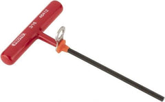 Proto - 3/16" Hex, Tethered T-Handle Cushion Grip, Hex Key - 6" OAL, Alloy Steel, Inch System of Measurement - Exact Tool & Supply