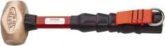 Proto - 41.6 oz Head 1-3/4" Face Brass Hammer - 13-3/4" OAL, Fiberglass Handle with Grip - Exact Tool & Supply
