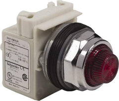 Schneider Electric - 120 VAC Red Lens LED Pilot Light - Round Lens, Screw Clamp Connector - Exact Tool & Supply
