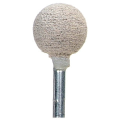 1/2″ × 1/2″ 1/8″ Spindle Cotton Fiber Mounted Point B121 80 Grit Aluminum Oxide - Exact Tool & Supply