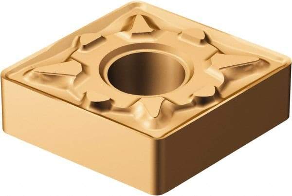 Sandvik Coromant - CNMG433 MM Grade 1125 Carbide Turning Insert - TiAlN/AlCr2O3 Finish, 80° Diamond, 1/2" Inscr Circle, 3/16" Thick, 3/64" Corner Radius - Exact Tool & Supply