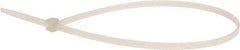 Value Collection - 11.0236" Long Natural (Color) Nylon Standard Cable Tie - 40 Lb Tensile Strength - Exact Tool & Supply