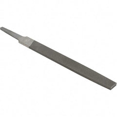 Value Collection - 6" Long, Smooth Cut, Flat American-Pattern File - Double Cut, 5/32" Overall Thickness - Exact Tool & Supply