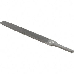 Value Collection - 6" Long, Bastard Cut, Flat American-Pattern File - Double Cut, 5/32" Overall Thickness - Exact Tool & Supply