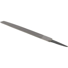 Value Collection - 8" Long, Smooth Cut, Half Round American-Pattern File - Double Cut, 7/32" Overall Thickness - Exact Tool & Supply
