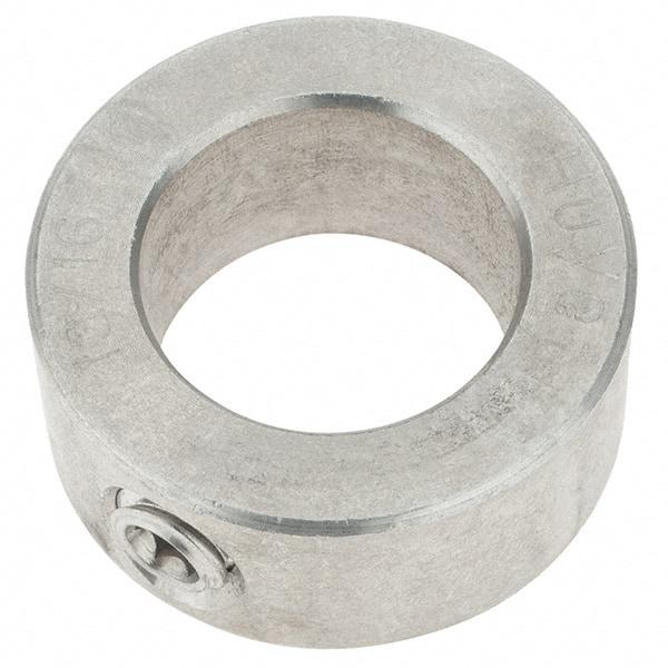 Import - 13/16" Bore, Stainless Steel, Set Screw Shaft Collar - 1-5/16" Outside Diam, 9/16" Wide - Exact Tool & Supply