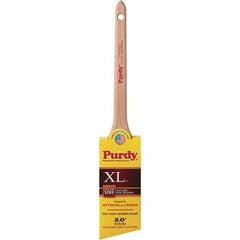 Krylon - 3/8" Angled Nylon/Polyester Angular Brush - 2" Bristle Length, 2-7/16" Wood Rattail Handle - Exact Tool & Supply