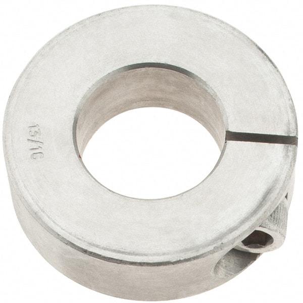 Import - 13/16" Bore, Stainless Steel, One Piece One Piece Split Shaft Collar - 1-5/8" Outside Diam, 1/2" Wide - Exact Tool & Supply