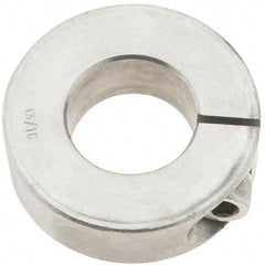 Import - 13/16" Bore, Stainless Steel, One Piece One Piece Split Shaft Collar - 1-5/8" Outside Diam, 1/2" Wide - Exact Tool & Supply