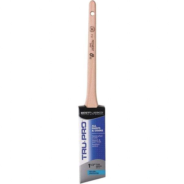Krylon - 1-1/2" Angled Nylon/Polyester Sash Brush - Wood Handle - Exact Tool & Supply