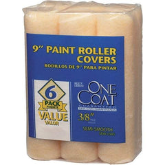 Krylon - 3/8" Nap, 9" Wide Paint Roller Cover - Semi-Smooth Texture, Polyester & Knitted - Exact Tool & Supply