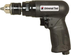 Florida Pneumatic - 3/8" Reversible Keyed Chuck - Pistol Grip Handle, 1,800 RPM, 4 CFM, 0.75 hp, 90 psi - Exact Tool & Supply