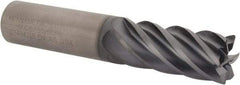 Kennametal - 1", 6 Flute, Single End, Solid Carbide, 0.16" Corner Radius End Mill - 4" OAL, 38° Helix, Right Hand Flute, 1-1/2" LOC, Right Hand Cut - Exact Tool & Supply