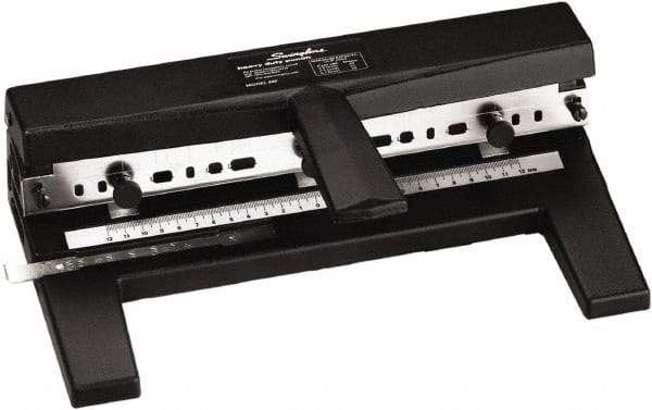 Swingline - Paper Punches Type: 40 Sheet Manual Three Hole Punch Color: Black - Exact Tool & Supply