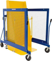 Vestil - 250 Gal Drum Dumper - 46-1/16" Wide x 64-3/4" High, 4 Steel Wheels - Exact Tool & Supply
