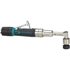 Dynabrade - 3,200 OPM, 26 CFM Air Consumption, 90 psi Air Pressure, Right Angle Air Orbital Sander - Round Pad, Adhesive/PSA Backing, 1/4 NPT Inlet - Exact Tool & Supply