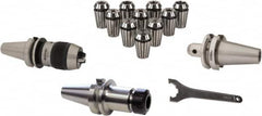 Accupro - 0.02 to 0.393", 0.078 to 0.787" Collets, 39 Piece, BT40 Rotary Tooling Package - Exact Tool & Supply