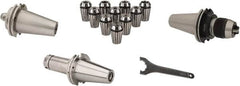 Accupro - 0.02" to 0.393", 0.078 to 0.787" Collets, 41 Piece, CAT50 Rotary Tooling Package - Exact Tool & Supply