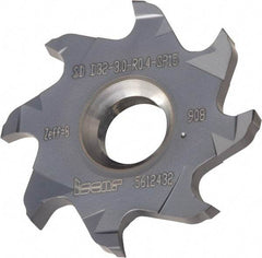 Iscar - SD D Grade IC908 Carbide T-Slot Milling Tip Insert - TiAlN/TiN Finish, 8 Flutes, 31.7mm Cutting Diam, 8mm Depth of Cut, 8mm Extension, 1/64" Cnr Rad - Exact Tool & Supply