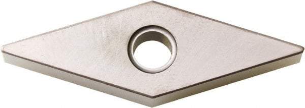 Kyocera - VNGA332 Grade PT600M Ceramic Turning Insert - Al2O3/TiC (Megacoat) Finish, 35° Diamond, 3/8" Inscr Circle, 3/16" Thick, 1/32" Corner Radius - Exact Tool & Supply