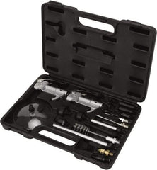 Value Collection - 21 Piece Aluminum Body Air Gun Kit - 1/4 NPT Inlet, 150 Max psi, Aluminum Hose - Exact Tool & Supply