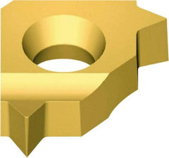 Vargus - 5LKIR Internal Right Hand ISO Laydown Threading Insert - Grade VKX, TiN Coated Carbide, 5mm Inscribed Circle - Exact Tool & Supply