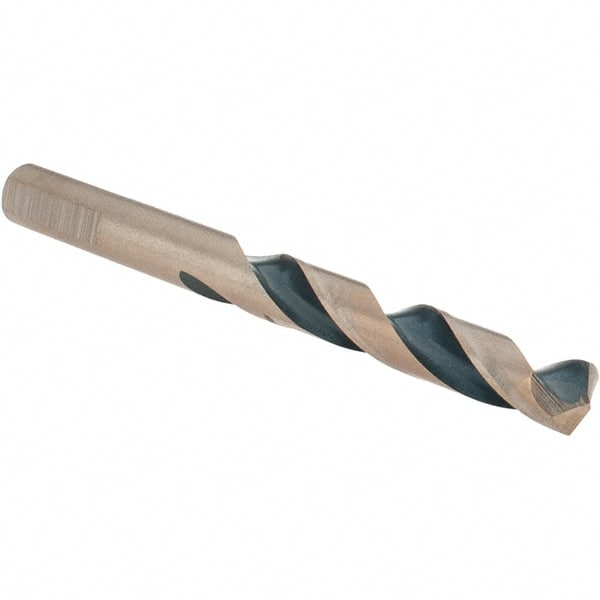 Made in USA - 23/64" High Speed Steel, 135° Point, Round with Flats Shank Maintenance Drill Bit - Exact Tool & Supply
