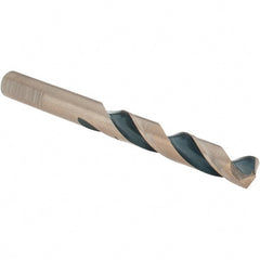 Made in USA - 23/64" High Speed Steel, 135° Point, Round with Flats Shank Maintenance Drill Bit - Exact Tool & Supply