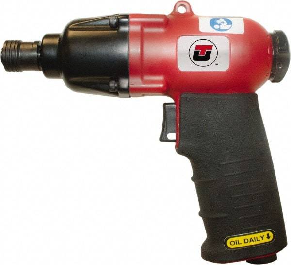 Universal Tool - 1/4" Bit Holder, 8,500 RPM, Pistol Grip Handle Air Screwdriver - 65 Ft/Lb Torque, 5 CFM - Exact Tool & Supply