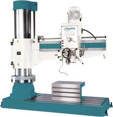 Clausing - 78.7" Swing, Geared Head Radial Arm Drill Press - 12 Speed, 7-1/2 hp, Three Phase - Exact Tool & Supply