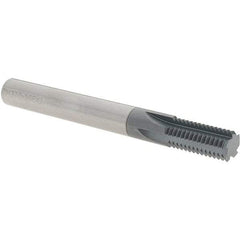 Scientific Cutting Tools - 3/8" Shank Diam, AlTiN+ Coating, Solid Carbide Straight Flute Thread Mill - 5 Flutes, 3-1/2" OAL - Exact Tool & Supply