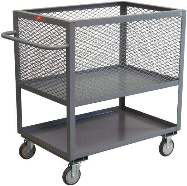Jamco - 1,200 Lb Load Capacity, 10 Cu Ft, 0.37 Cu Yd, Steel Box Truck - 24" Wide x 36" Long x 40" High, Gray - Exact Tool & Supply