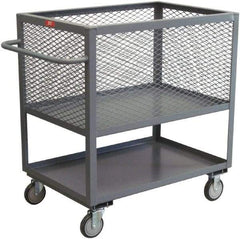 Jamco - 1,200 Lb Load Capacity, 7.5 Cu Ft, 0.28 Cu Yd, Steel Box Truck - 18" Wide x 36" Long x 40" High, Gray - Exact Tool & Supply