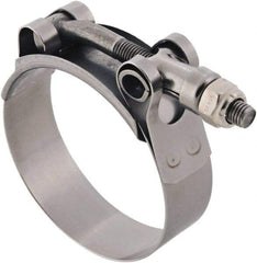 IDEAL TRIDON - 8-1/4 to 8.56" Hose, 3/4" Wide, T-Bolt Channel Bridge Clamp - 8-1/4 to 8.56" Diam, Stainless Steel - Exact Tool & Supply
