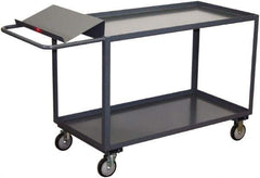 Jamco - 1,200 Lb Capacity, 18" Wide x 36" Long x 35" High Order Picking Cart - 2 Shelf, Steel, Hard Rubber Casters - Exact Tool & Supply