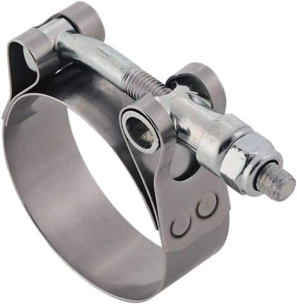 IDEAL TRIDON - 2.13 to 2.44" Hose, 3/4" Wide, T-Bolt Hose Clamp - 2.13 to 2.44" Diam, Stainless Steel - Exact Tool & Supply