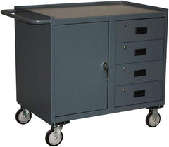 Jamco - Mobile Storage Cabinet - Steel, 36" Wide x 24" Deep x 40" High, Gray - Exact Tool & Supply