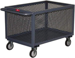 Jamco - 1,200 Lb Load Capacity, 16.67 Cu Ft, 0.62 Cu Yd, Steel Box Truck - 30" Wide x 48" Long x 27" High, Gray - Exact Tool & Supply