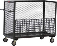 Jamco - 1,200 Lb Load Capacity, 37.5 Cu Ft, 1.39 Cu Yd, Steel 3-Sided Truck - 30" Wide x 60" Long x 44" High, Gray - Exact Tool & Supply