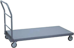 Jamco - 1,200 Lb Capacity Steel Platform Truck - Steel Deck, 18" OAW, 36" Platform Length, Urethane Casters - Exact Tool & Supply