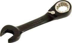 Proto - 1/2" 12 Point Offset Combination Wrench - 15° Offset Angle, 4-1/4" OAL, Steel, Black Chrome Finish - Exact Tool & Supply