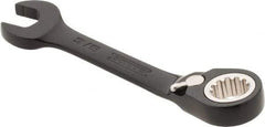 Proto - 3/8" 12 Point Offset Combination Wrench - 15° Offset Angle, 3-3/4" OAL, Steel, Black Chrome Finish - Exact Tool & Supply