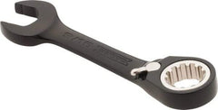 Proto - 9/16" 12 Point Offset Combination Wrench - 15° Offset Angle, 4-1/2" OAL, Steel, Black Chrome Finish - Exact Tool & Supply