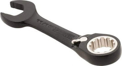 Proto - 11/16" 12 Point Offset Combination Wrench - 15° Offset Angle, 5" OAL, Steel, Black Chrome Finish - Exact Tool & Supply