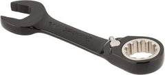 Proto - 19mm 12 Point Offset Combination Wrench - 15° Offset Angle, 5-1/2" OAL, Steel, Black Chrome Finish - Exact Tool & Supply