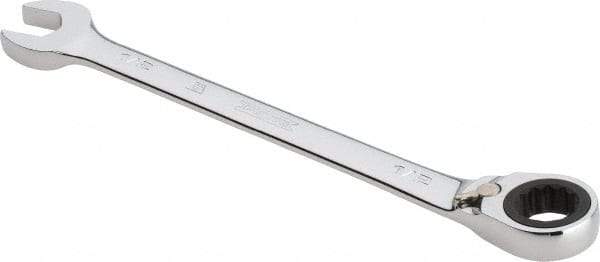 Proto - 1/2" 12 Point Combination Wrench - 0° Offset Angle, 7" OAL, Steel, Chrome Finish - Exact Tool & Supply