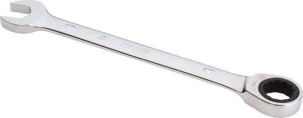 Proto - 17mm 12 Point Combination Wrench - 0° Offset Angle, 8-7/8" OAL, Steel, Chrome Finish - Exact Tool & Supply