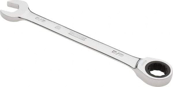 Proto - 5/8" 12 Point Combination Wrench - 0° Offset Angle, 8-13/16" OAL, Steel, Chrome Finish - Exact Tool & Supply